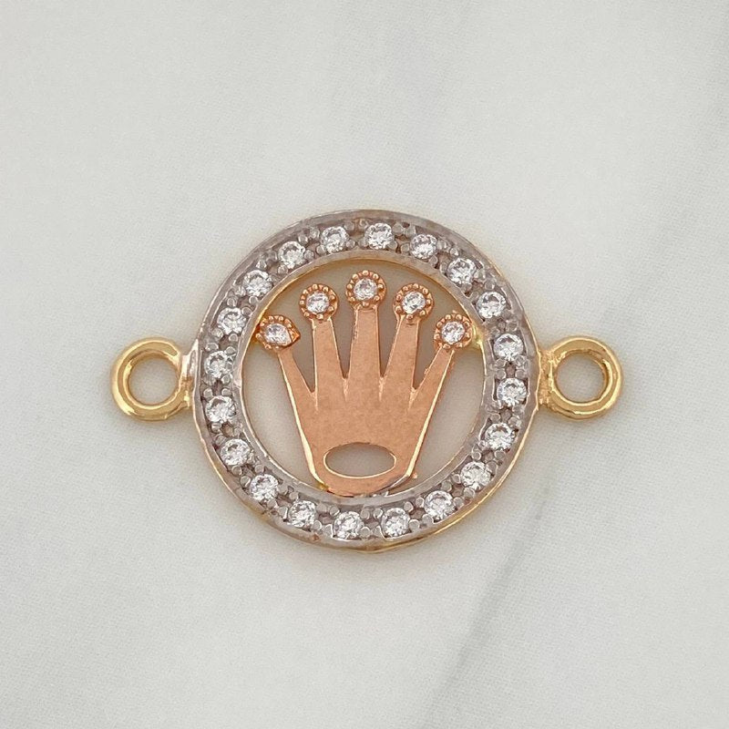 Herraje Corona 1.7 g / 3/4 in Tres Oros 18K