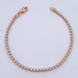 Ice Bracelet 4.1gr / 7in / Two-Tone White Rose Gold +4 14K Italy &