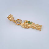 Judas Thaddeus Pendant 4.3gr / 1.6in / Two Tone Yellow White 18K $