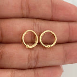 Candongas Carril 0.85 g / 1/2 in Oro Amarillo 18K