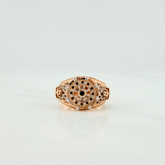Movable Wheel Ring 9.3 g / T10 Two 18K White and Rose Gold