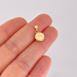 Pendant Circle Letter A 0.4g / 1/2 in 18K Yellow Gold