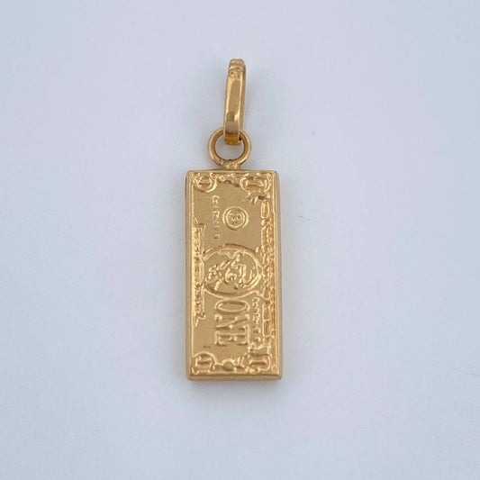 Dije One Dólar 0.6gr / 3/4 in / Oro Amarillo 18K &