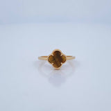 Anillo Trebol Solitario 1.75gr / T5 3/4 / Oro Amarillo Nac.Esp. 18K $