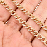 Cadena Cubana 20 g / 20 in / 4.9 mm Oro Amarillo 18K