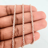 Cadena Veneciana 16.4 g / 27 1/2 in / 1.8 mm Dos Oros Blanco Rosa 18K