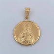 Sacred Heart of Jesus - Virgin of Carmen Pendant 3.45gr / 1 1/2 in / 18K Gold