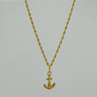 Rope Chain Set + Anchor Pendant / 1.15 gr / 17 3/4 in 18K Yellow Gold