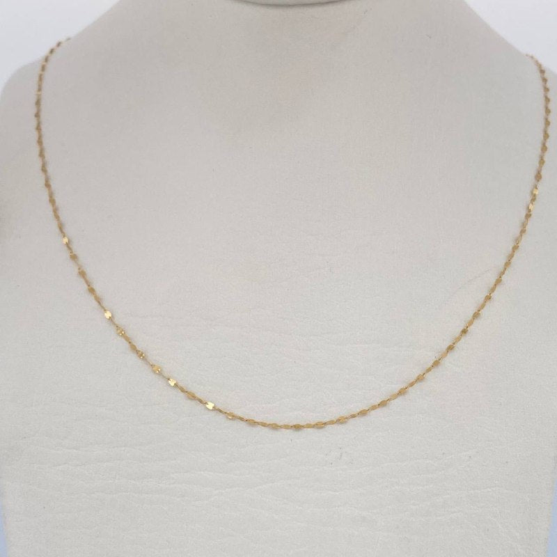 Flower Mirror Chain 0.3gr / 17.5in / 18K Gold +3 $