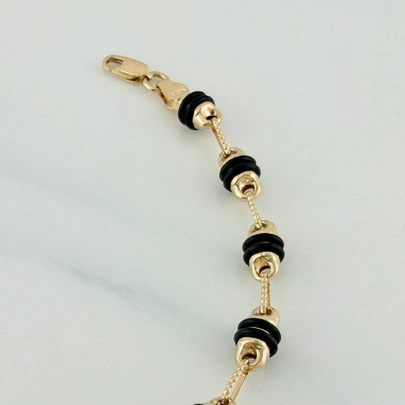 Rustic Barrel Bracelet 5.25 g / 8 1/2 in / 4.5 mm 18K Yellow Gold