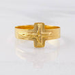 Anillo Cruz Cristo 1.9g / T10 1/4 Oro Amarillo 18K