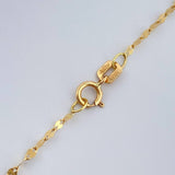 Set Cadena y Dije Flor Espejo + Corazon 1.5gr / Oro Amarillo 18K (Oferta) $