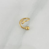 Spiral Bezel Piercing 0.5 g / 1/2 in 18K Yellow Gold