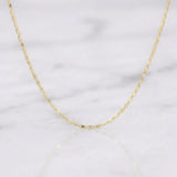 Cadena Escalera Plana 2.1 g / 20 in / 1.55 mm Oro Amarillo 18K