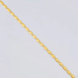 Cadena Escalera Plana 2.05 g / 20 in / 1.55 mm Oro Amarillo 18K