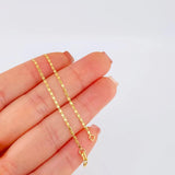 Cadena Escalera Plana 2.05 g / 20 in / 1.55 mm Oro Amarillo 18K