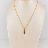 Set Cadena Lazo + Dije Cruz / 1,5 gr / 19 3/4 in Oro Amarillo 18K