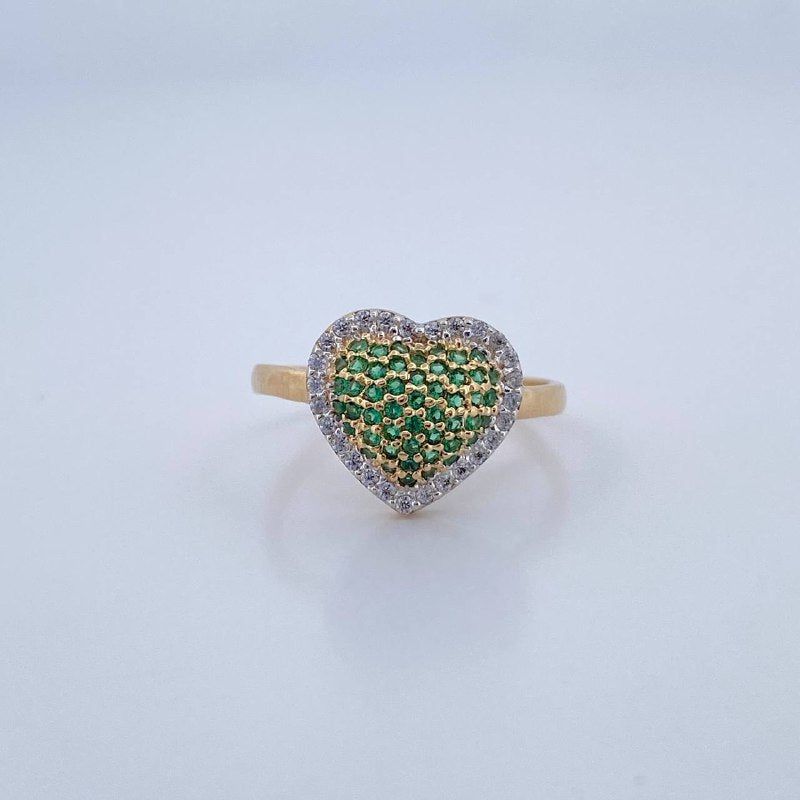 Heart Ring 2.45gr / Size 6 1/2 / 18K Gold &