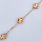 Clover Bracelet Box 4.65gr / 19.5cm-21.5cm / 18K Yellow Gold Nac.Esp. &