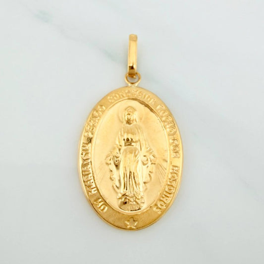 Dije Virgen Milagrosa 3.05 g / 1 3/4 in Oro Amarillo 18K