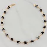 Rustic Barrel Anklet 6.15 g / 10 1/2 in / 4.3 mm 18K Yellow Gold