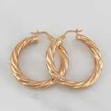 Hoop Earrings Emmi 3.8g / 1 1/4 in 18K Rose Gold
