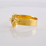 Anillo Cruz Cristo 1.6g / T8 Oro Amarillo 18K