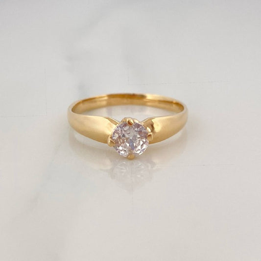 1.75 g Solitaire Ring / T5 3/4 Yellow Gold 18K