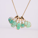 Pendant Rough Emerald Medium 18K Yellow Gold (Jewel) *