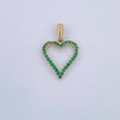 Pendant Heart Silhouette 2gr / 3cm / 1.2in / 18K Gold &