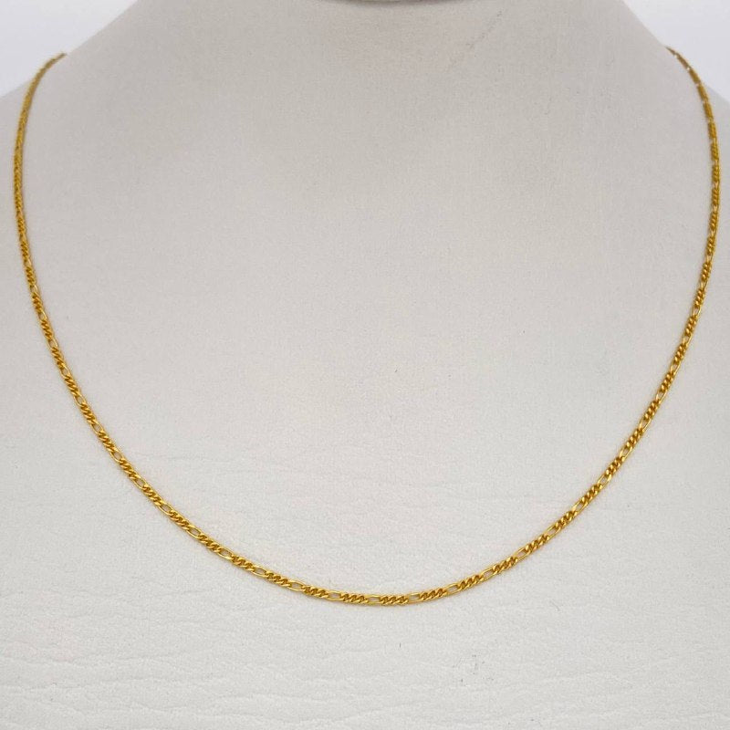 Cadena Figaro 2.25gr / 60cm / Oro Amarillo +1 18K &