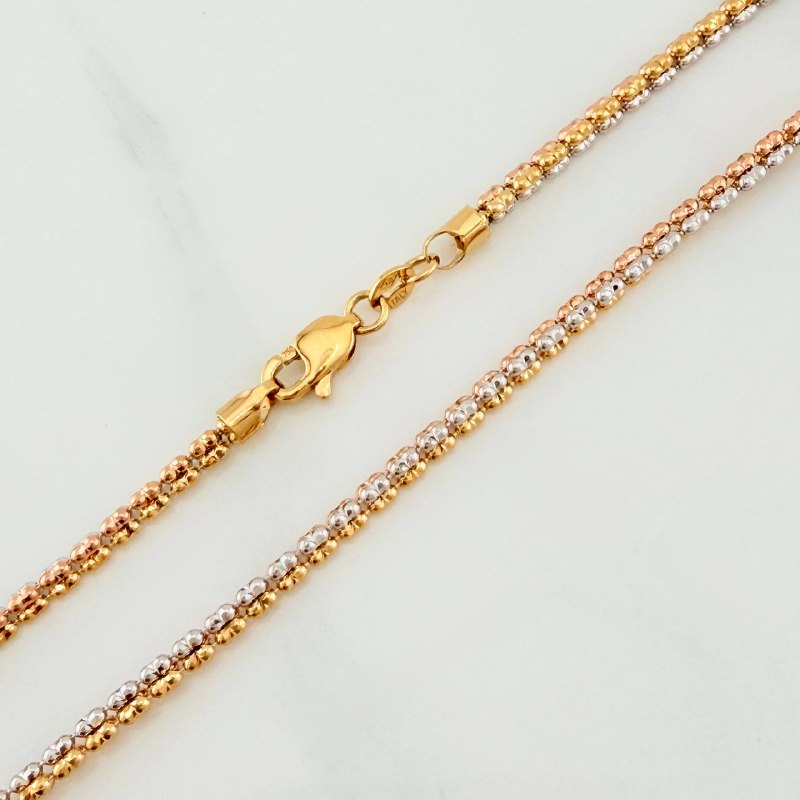 Cadena Ice 12 g / 19 3/4 in / 2.3 mm Tres Oros 18K