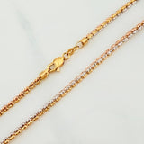 Cadena Ice 12 g / 19 3/4 in / 2.3 mm Tres Oros 18K