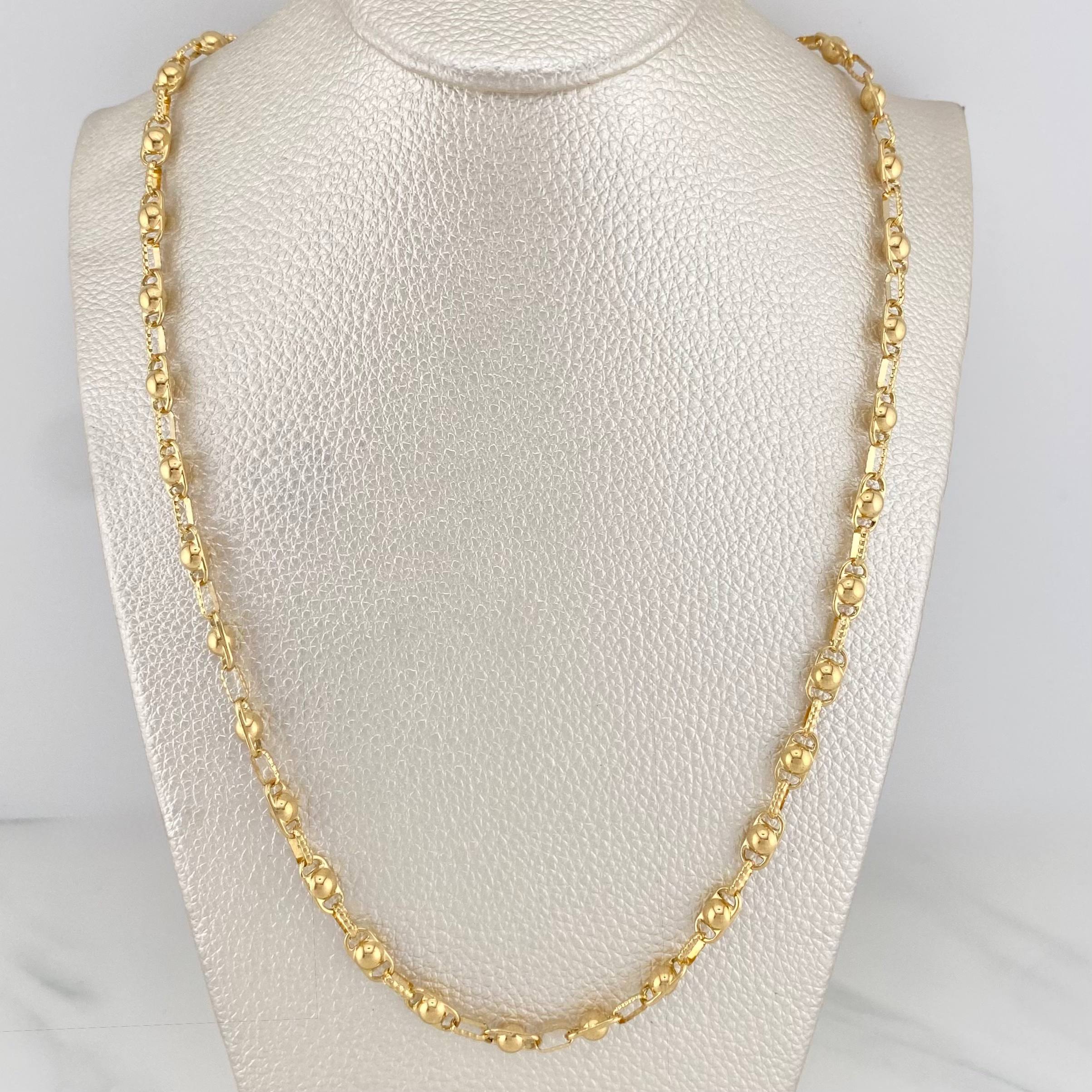 Rustic Bubble Chain 15.1 g / 24 3/4 in / 4.5 mm 18K Yellow Gold