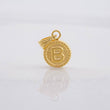 Pendant Circle Letter B 0.4g / 1/2 in Yellow Gold 18K