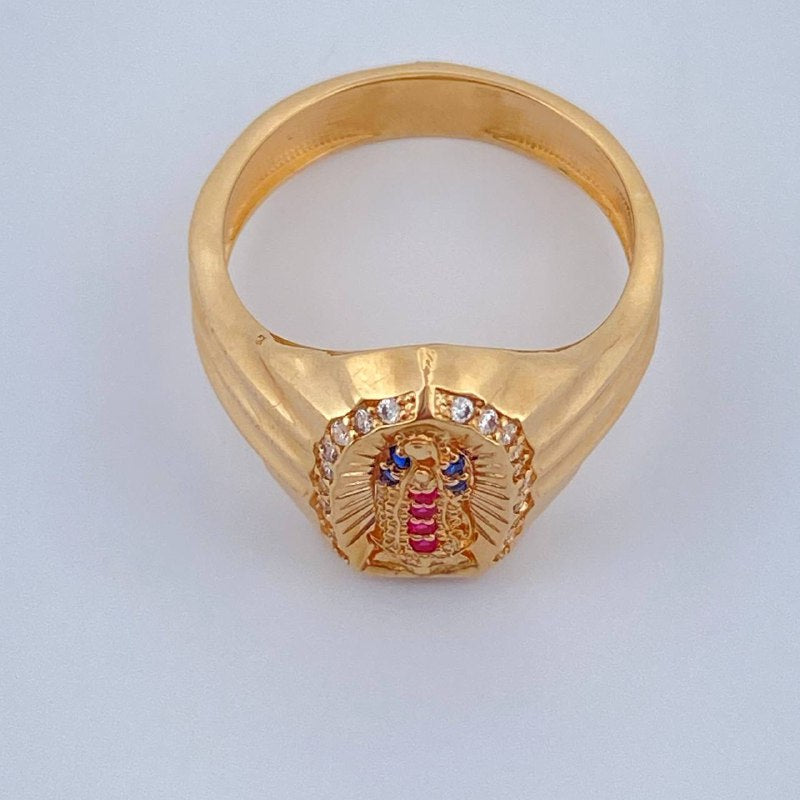 Virgin of Guadalupe Ring 4.4gr / Size 6 3/4 / 18K Gold