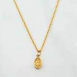 Rope Chain Set + Miraculous Virgin Pendant / 1.15 g / 17 3/4 in 18K Yellow Gold