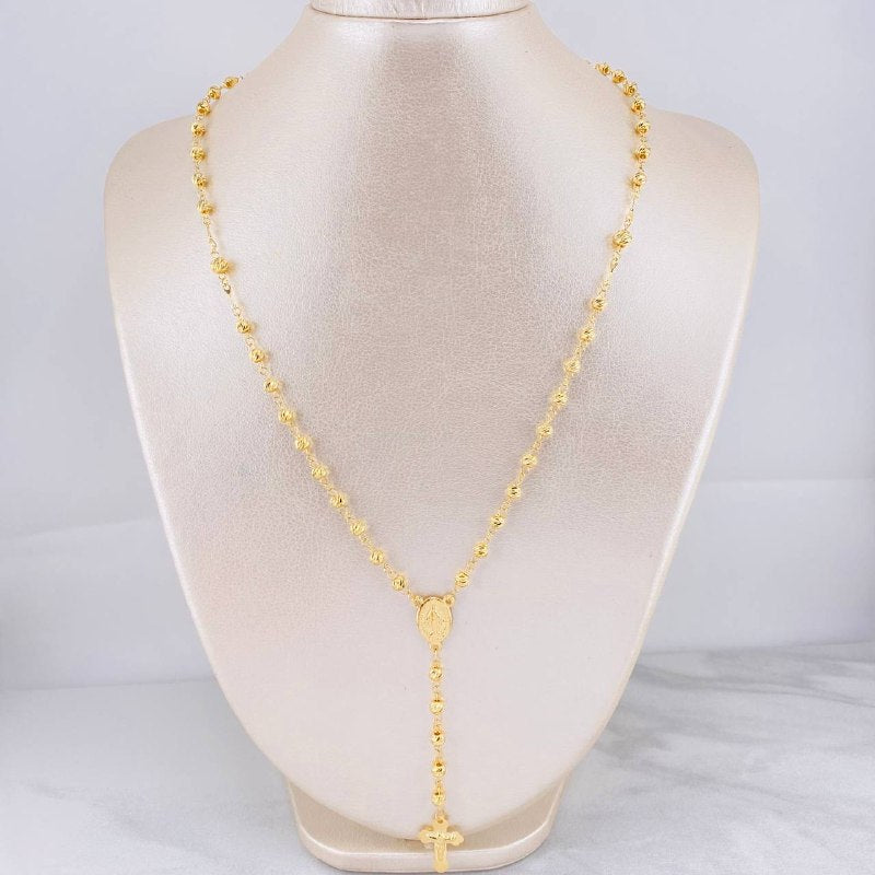 Miraculous Virgin Rosary 10g / 24 in / 4mm Yellow Gold 18K