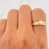Solitaire Ring Bridge 3.5 g / T6 1/4 Yellow Gold 18K