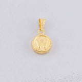 Dije Circulo Letra W 0.45g / 1/2 in Oro Amarillo 18K