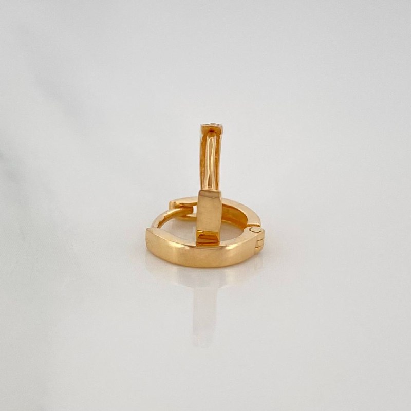 Hoop Earrings Plain 1.65 g / 1/2 in Yellow Gold 18K