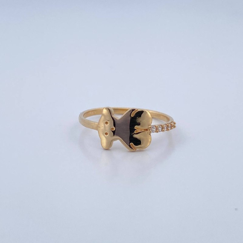 Bear Ring 1.45gr / Size 6 1/4 / 18K Gold &