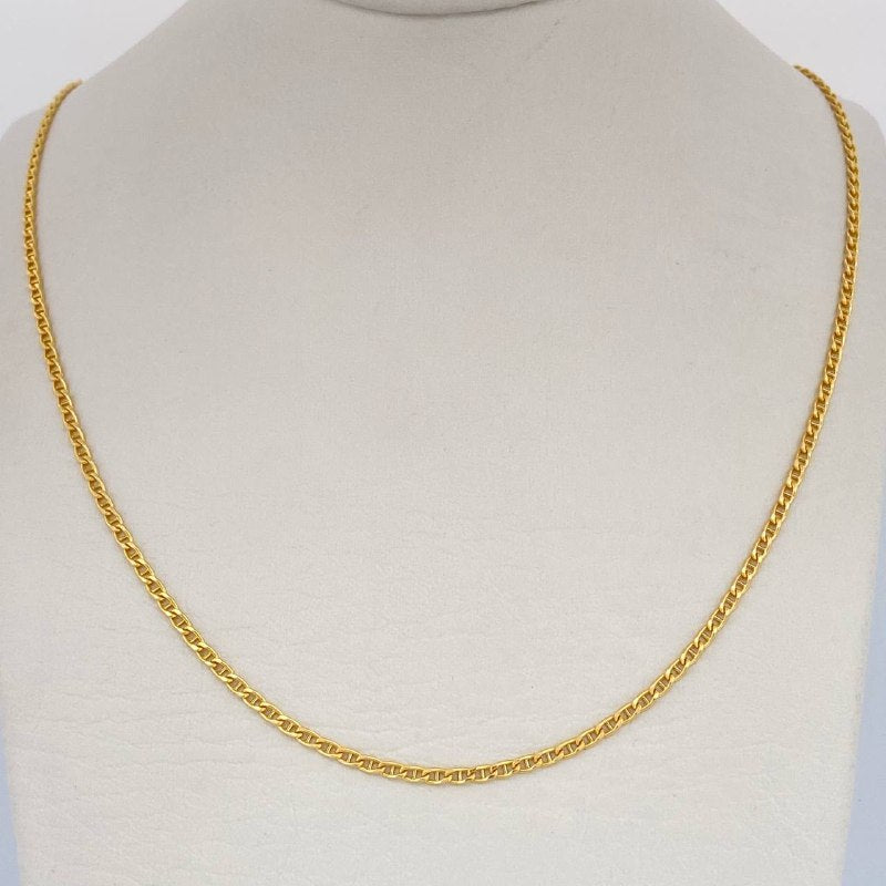 Flat Mariner Chain 2gr / 45.5cm / 18K Yellow Gold +3 $