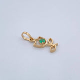 Rose Silhouette Pendant 0.45gr / 3/4 in / 18K Gold