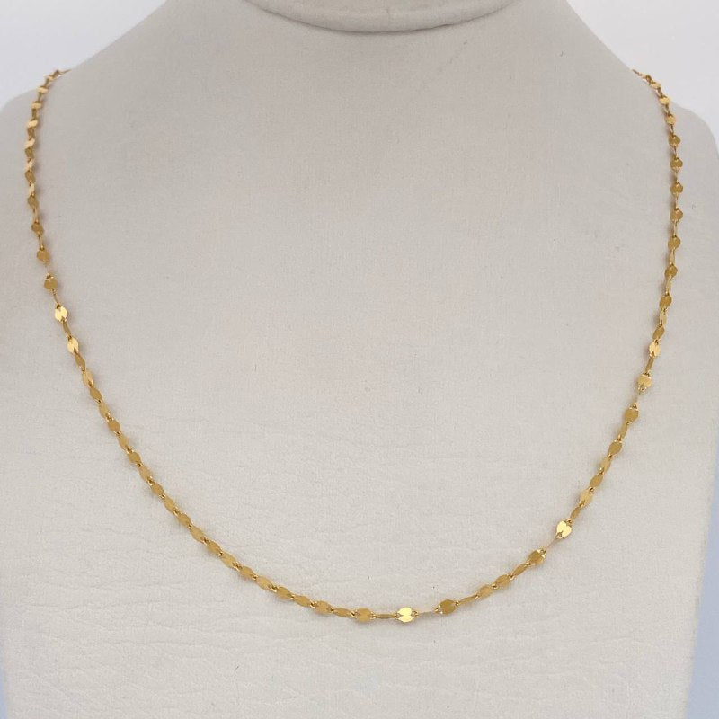 Mirror Flower Chain 0.8gr / 17.7in / 18K Gold +3 $