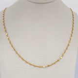 Mirror Flower Chain 1.1gr / 17.7in / 18K Gold +3 $