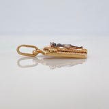 Pendant Plaque Cross Miraculous Christ of Buga 2.5 g / 3/4 in Three Golds 18K