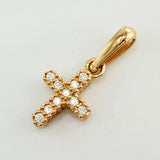 Dije Cruz Doble Faz 0.95gr / 3/4 in / Oro Amarillo 18K *