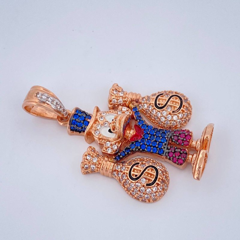 Dije Pato Bolsas De Dinero 9.35gr / 4cm / Tres Oros 18K $