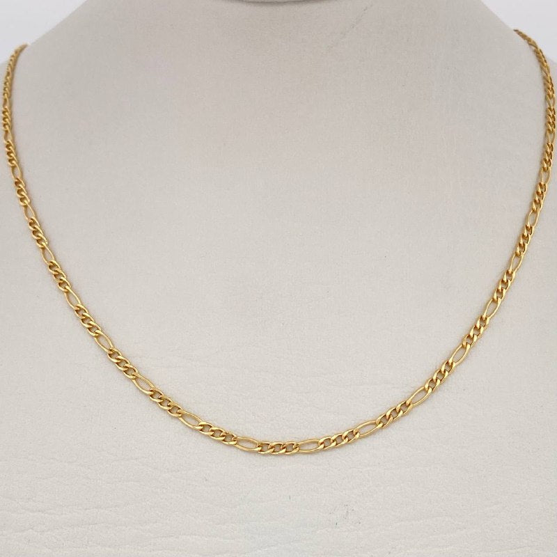 Figaro Chain 1.5gr / 19.5in / 18K Gold +1$